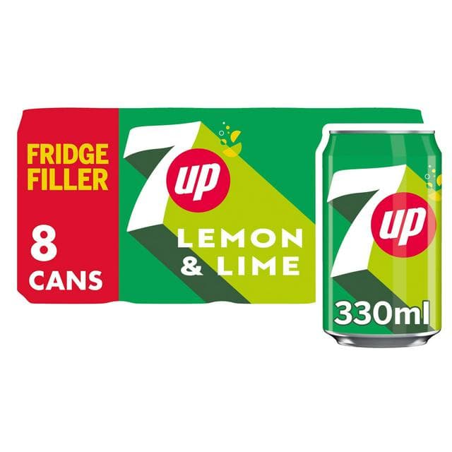 7UP Refreshing Lemon & Lime Taste 8x330ml - gallery image 1