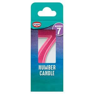 Dr. Oetker Number 7 Candle