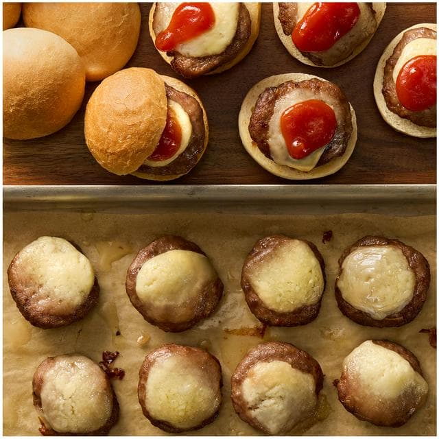 Sainsbury's 32 Mini Cheeseburgers, Taste the Difference - gallery image 2