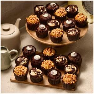 Sainsbury's 24 Piece Chocolate & Caramel Cupcake Selection, Taste the Difference