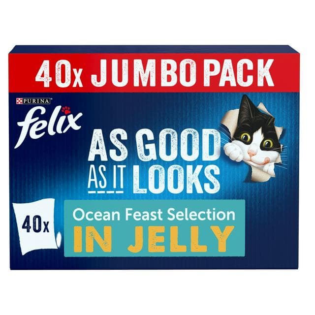 Felix As Good As it Looks Ocean Feasts Wet Cat Food 40 x 85g - gallery image 1