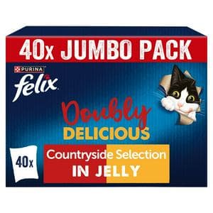 Felix Doubly Delicious Countryside Selection Wet Cat Food 40 x 85g