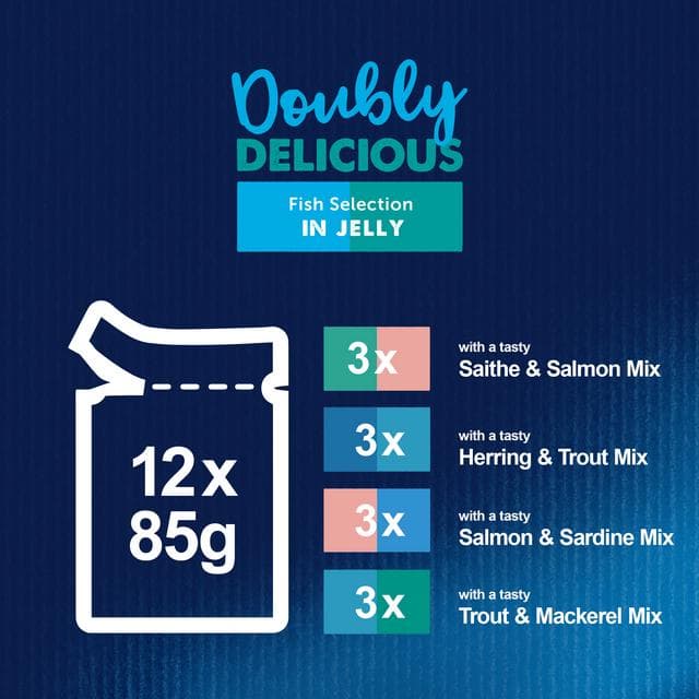 Felix Doubly Delicious Fish Selection in Jelly Wet Cat Food 12 x 85g - gallery image 4