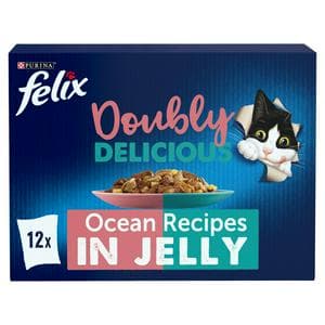 Felix Doubly Delicious Ocean Recipes in Jelly Wet Cat Food 12 x 85g