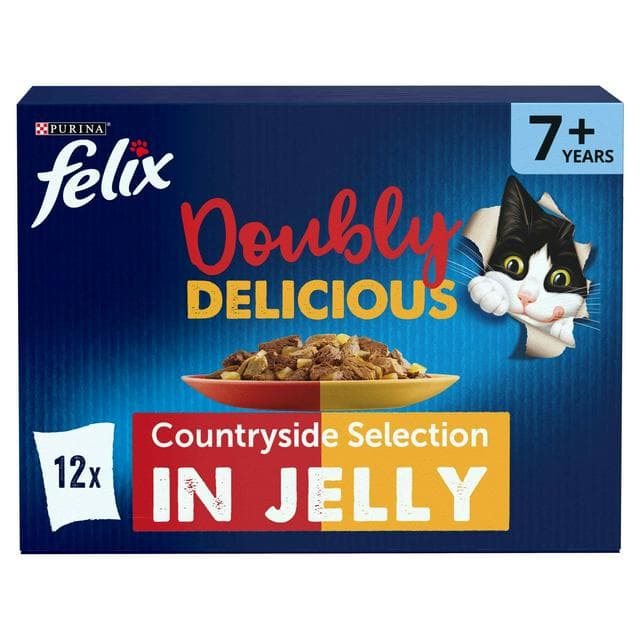 Felix Doubly Delicious Senior 7+ Countryside Selection in Jelly Wet Cat Food 12 x 85g - gallery image 1