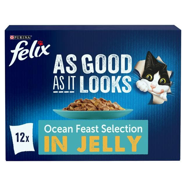 Felix As Good As it Looks Ocean Feasts Wet Cat Food 12 x 85g - gallery image 1