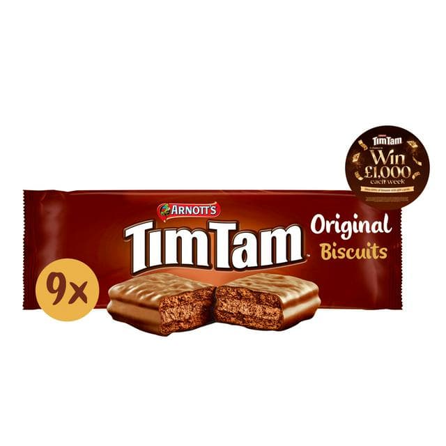 Arnott's Tim Tam 9 x Original Chocolatey Biscuit Bars 163g - gallery image 1
