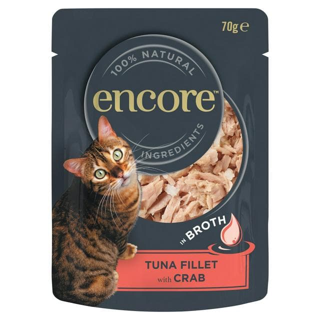 Encore Tuna Fillet with Crab in Broth Dry Cat Food 70g - gallery image 1