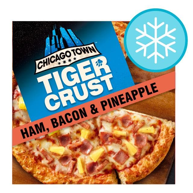 Chicago Town Tiger Crust Bacon, Ham & Pineapple Frozen Pizza 380g - gallery image 5