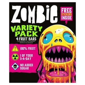 Zombie Variety Pack Fruit Leatherz Bars 4 x 25g