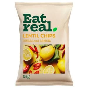 Eat Real Chilli & Lemon Lentil Chips Sharing 95g