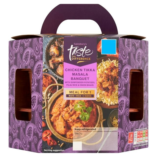 Sainsbury's Indian Chicken Tikka Masala Banquet Ready Meal For 1, Taste the Difference 525g - gallery image 1
