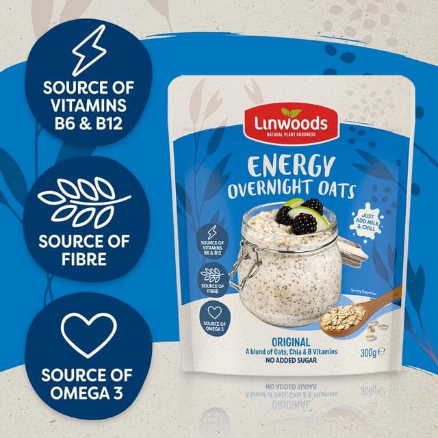 Linwoods 300g Original Energy Overnight Oats - gallery image 4