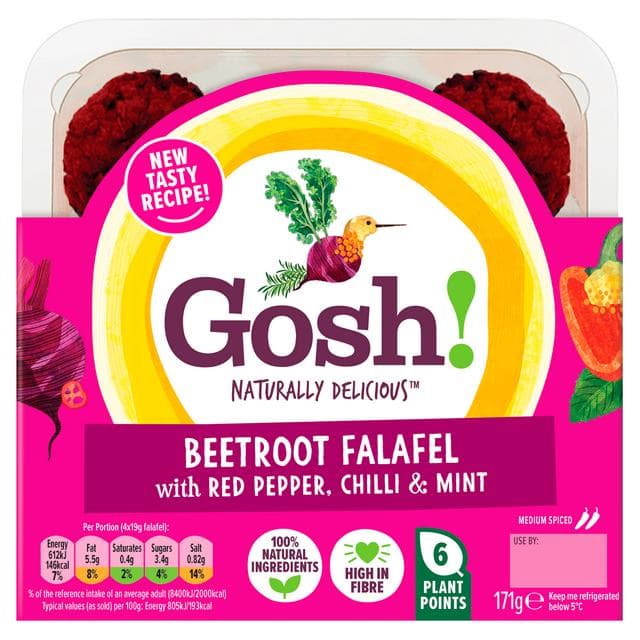 Gosh! Beetroot Falafel with Red Pepper & Chilli 171g - gallery image 2