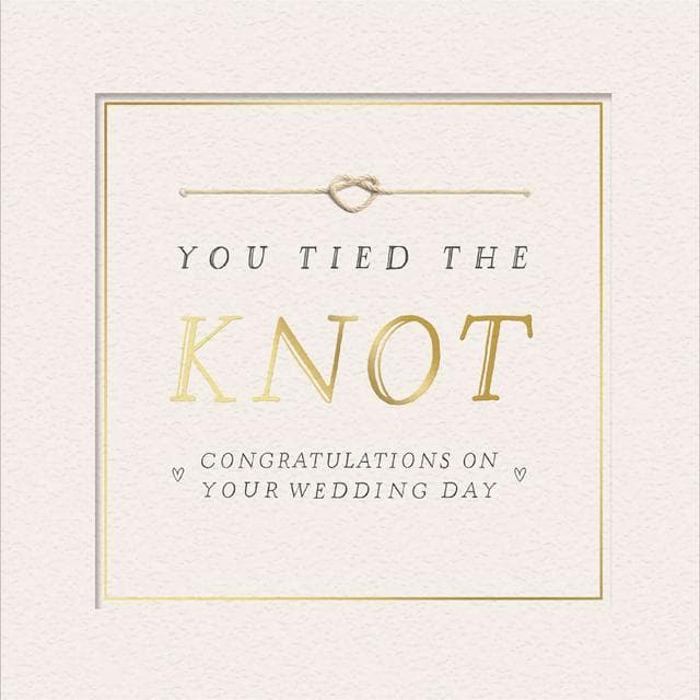 Sainsbury's You Tied the Knot Wedding Day Congratulations Design Greeting Card - gallery image 1