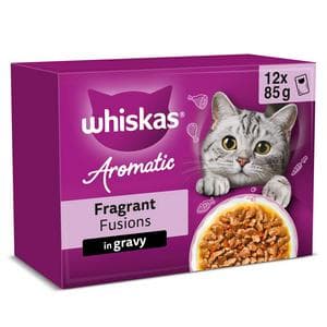 Whiskas 1+ Aromatic Fragrant Fusions Selection Wet Cat Food Pouches 12 x 85g
