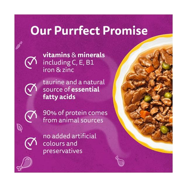 Whiskas 1+ Aromatic Purrfect Poultry Selection Wet Cat Food Pouches 12 x 85g - gallery image 2