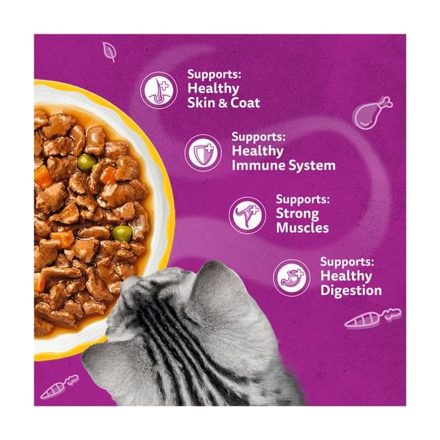 Whiskas 1+ Aromatic Purrfect Poultry Selection Wet Cat Food Pouches 12 x 85g - gallery image 3