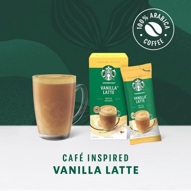 Starbucks Vanilla Latte Instant Coffee Sachets 5 x 21.5g - gallery image 3