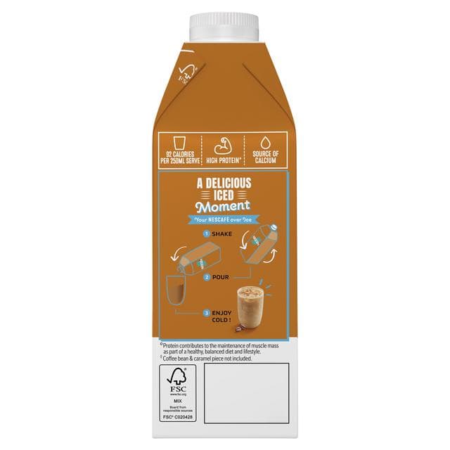 Nescafe Iced Coffee Caramel Flavour Latte Multiserve 750ml - gallery image 2