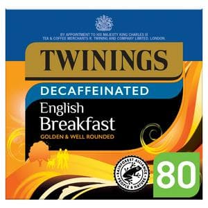 Twinings English Breakfast Decaffeinated Tea Bags x80 218g