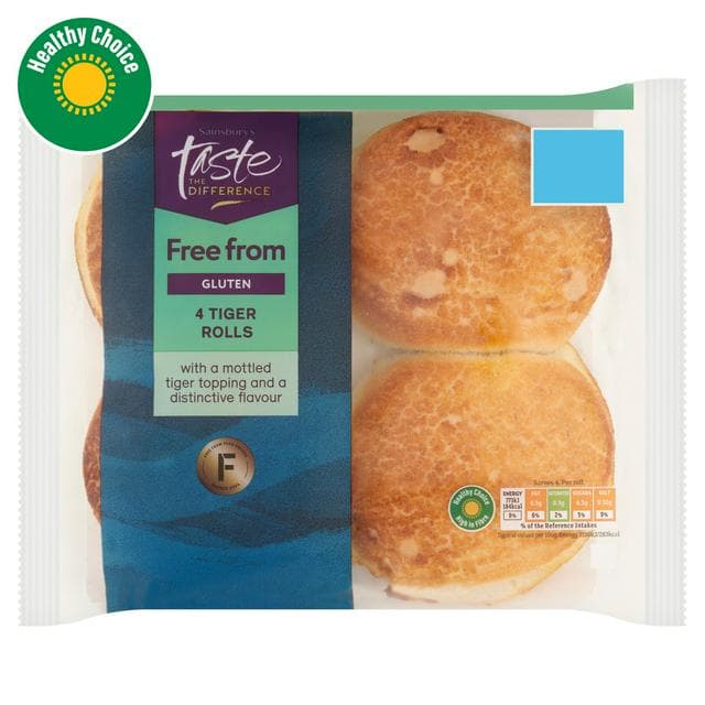 Sainsbury's Free From Tiger Rolls, Taste the Difference x4 260g - gallery image 1