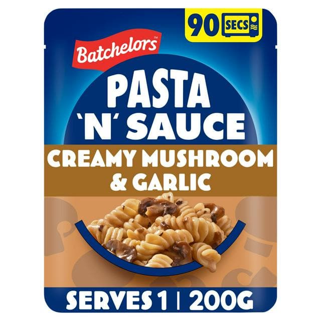 Batchelors Pasta 'n' Sauce 200g Creamy Mushroom & Garlic Microwave Ready Meal Pasta - gallery image 1