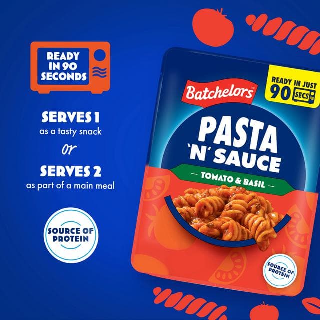 Batchelors Pasta n Sauce 200g Tomato & Basil Microwave Ready Meal Pasta - gallery image 2