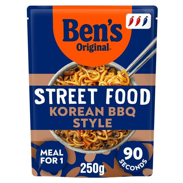 Ben's Original Street Food Korean BBQ Noodles Ready Meal 250g - gallery image 1