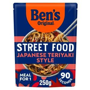 Ben's Original Street Food Japanese Teriyaki Sauce Noodles Ready Meal 250g