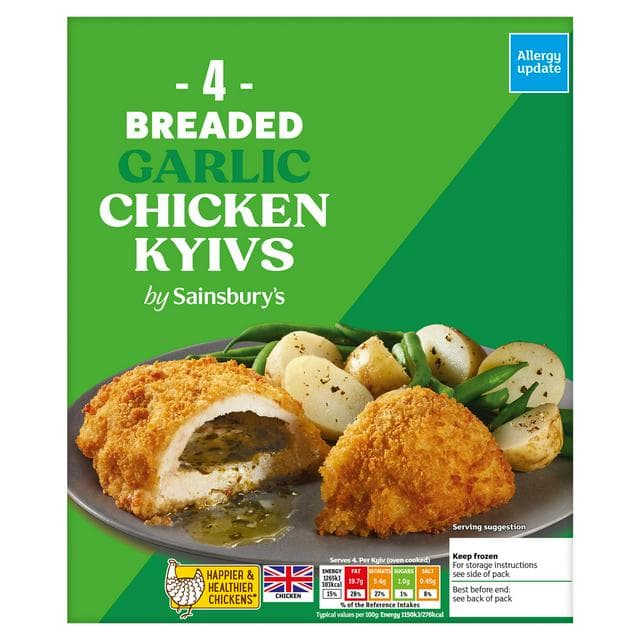 Sainsbury's Breaded Garlic Chicken Kyivs 490g - gallery image 1