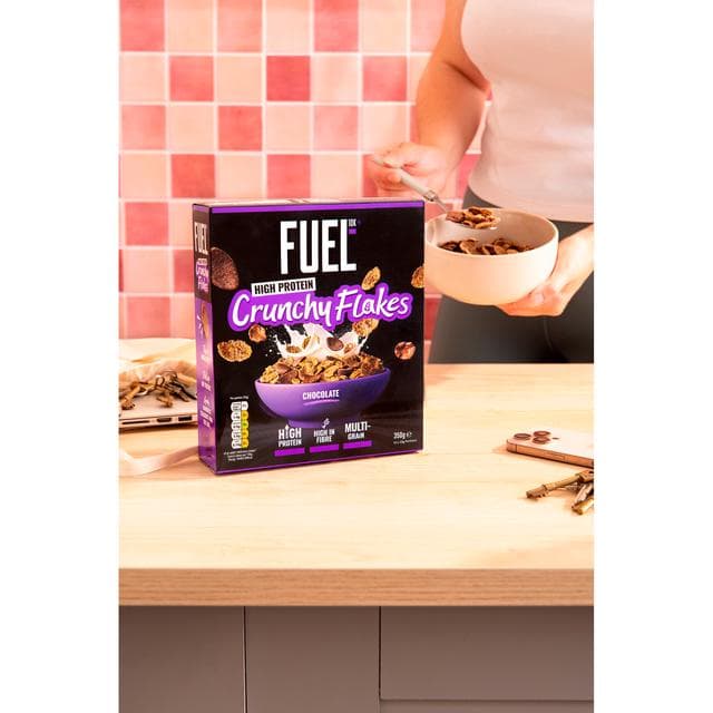 FUEL10K Chocolate Multigrain Flakes High Protein Breakfast Cereal 350g - gallery image 4