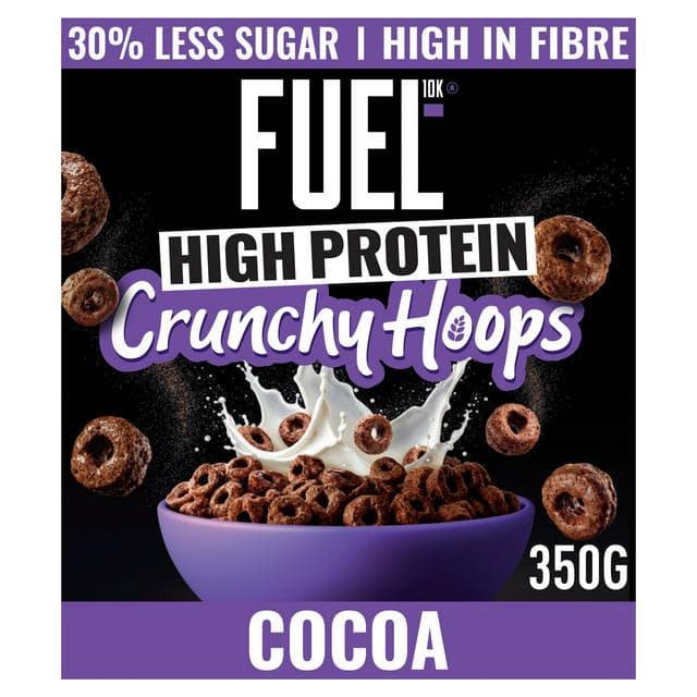 FUEL10K Chocolate Multigrain Hoops High Protein Breakfast Cereal 350g - gallery image 1
