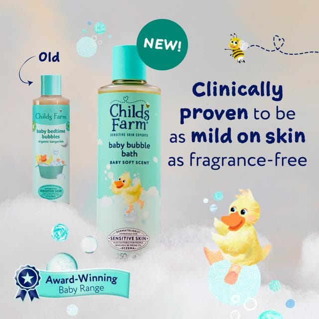 Childs Farm 250ml Baby Soft Scent for Newborns & Sensitive Skin Bubble Bath - gallery image 2