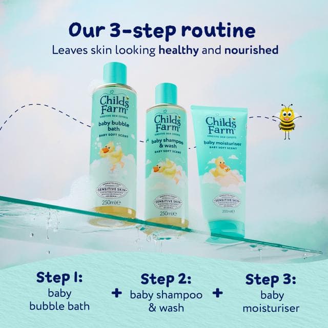 Childs Farm 250ml Baby Soft Scent for Newborns & Sensitive Skin Bubble Bath - gallery image 4