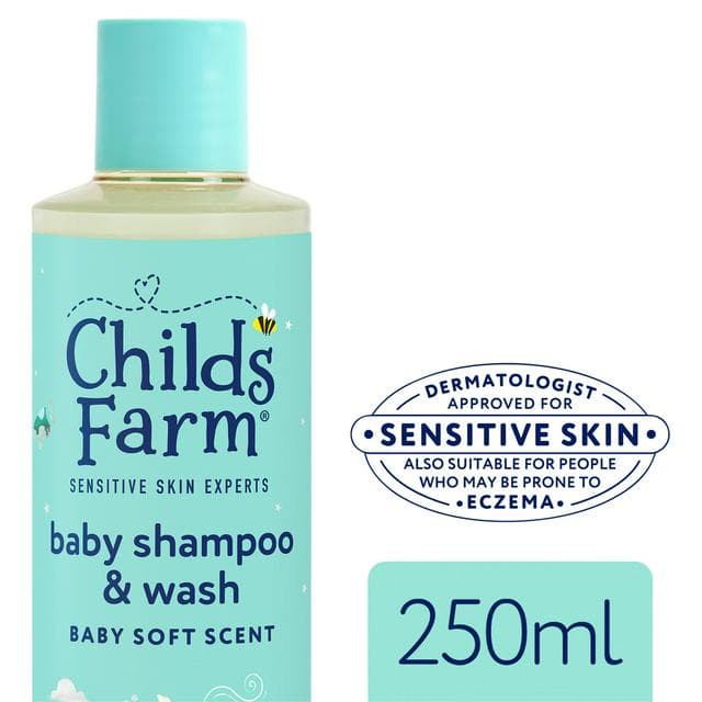 Childs Farm 250ml Baby Soft Scent Tear Free for Newborns & Sensitive Skin Baby Shampoo & Wash - gallery image 1