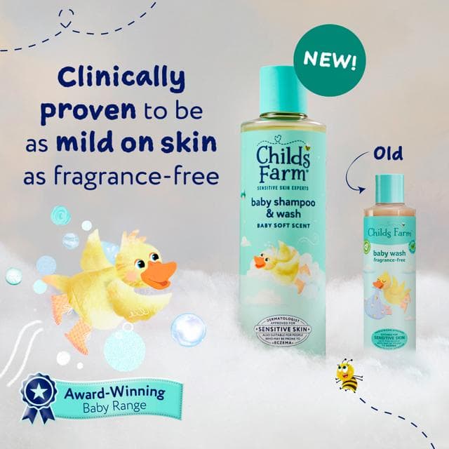 Childs Farm 250ml Baby Soft Scent Tear Free for Newborns & Sensitive Skin Baby Shampoo & Wash - gallery image 2