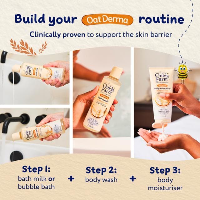 Childs Farm 250ml Oat Derma Fragrance Free for Babies, Kids & Sensitive Skin Body Wash - gallery image 4