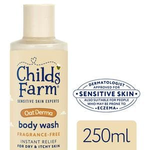 Childs Farm 250ml Oat Derma Fragrance Free for Babies, Kids & Sensitive Skin Body Wash