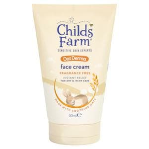 Childs Farm Oat Derma Face Cream Fragrance Free Sensitive Skin Baby Kids Moisturiser 50ml