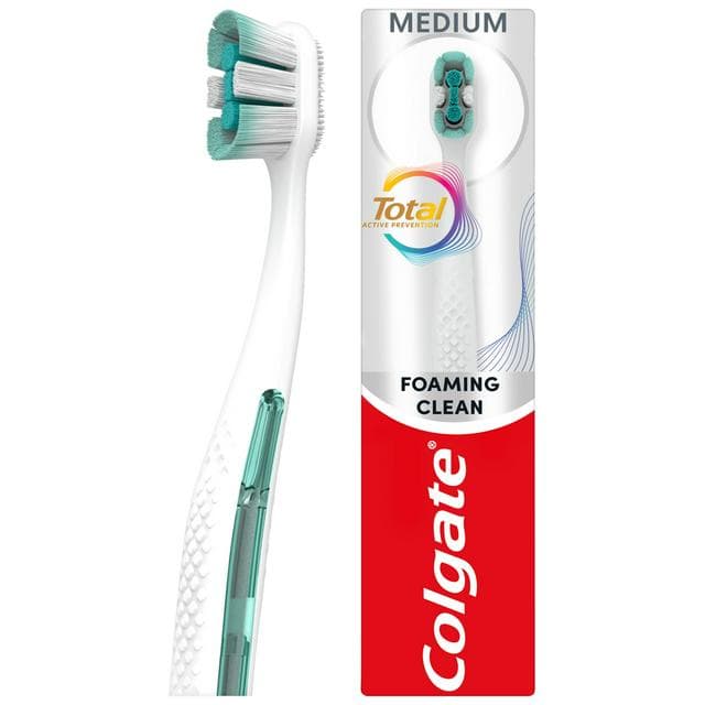 Colgate Total Foaming Clean Medium Manual Toothbrush - gallery image 1
