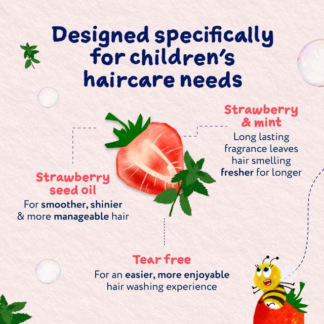 Childs Farm 250ml Tangle Taming Tear Free Formula Strawberry & Mint Conditioner - gallery image 6