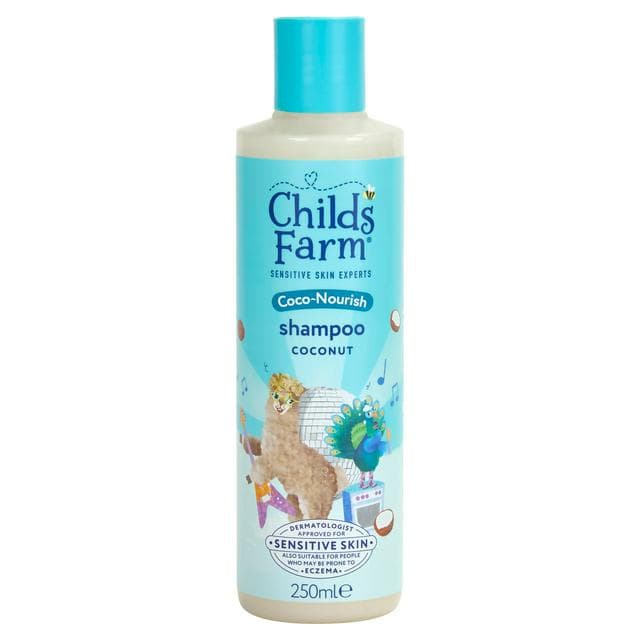 Childs Farm Coco Nourish Coconut Shampoo Dry Curly Hair Kids Tear Free Formula 250ml - gallery image 1