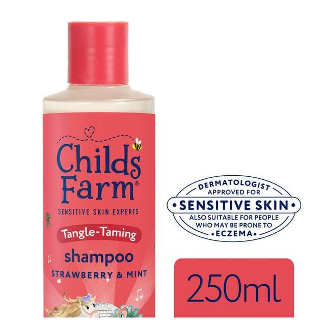 Childs Farm 250ml Tear Free Formula Tangle Taming Strawberry & Mint Shampoo - gallery image 1