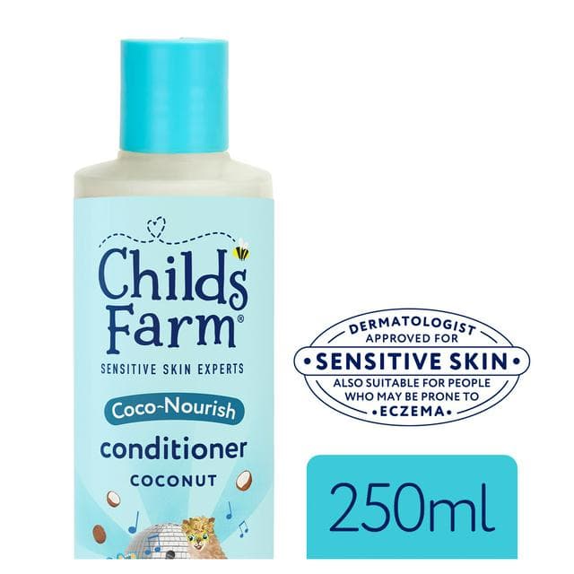 Childs Farm 250ml Coco Nourish Tear Free Formula for Dry Curly Hair Coconut Conditioner - gallery image 1