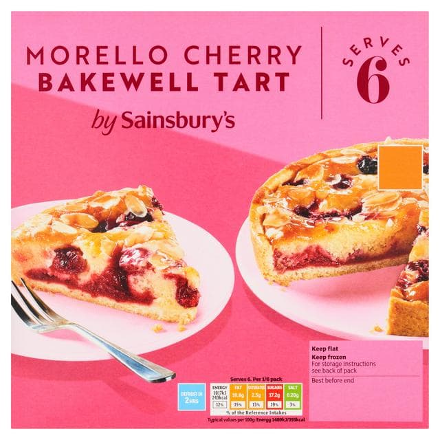 Sainsbury's 410g Morello Cherry Bakewell Tart - gallery image 1
