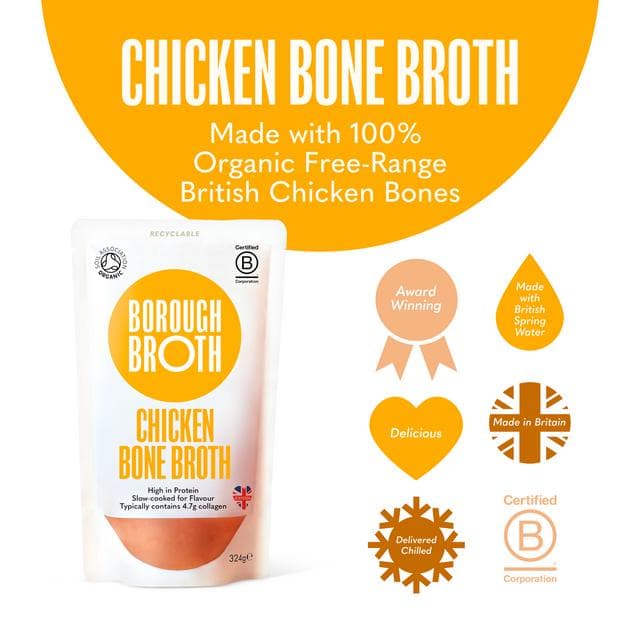 Borough Broth Chicken Free Range Organic Bone Broth 324g - gallery image 2