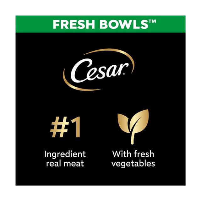 Cesar Fresh Bowl Adult Wet Dog Food Chicken & Duck Taster Multipack 6 x 85g - gallery image 4