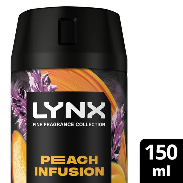 Lynx Peach Infusion 72h Fine Fragrance Deodorant Body Spray for Men 150ml - gallery image 1