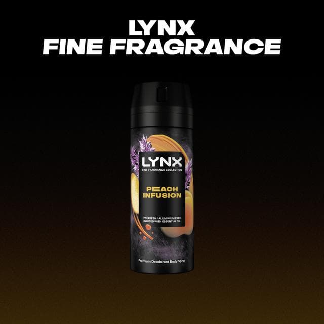Lynx Peach Infusion 72h Fine Fragrance Deodorant Body Spray for Men 150ml - gallery image 2